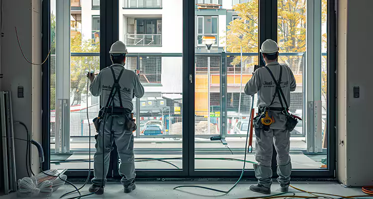 Patio Door Glass Replacement with Built-In Blinds in Bradenton, FL